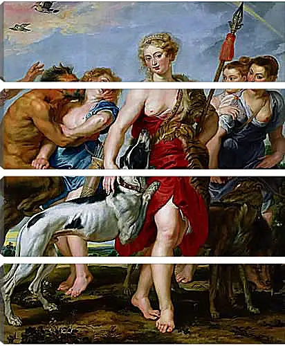 Модульная картина - Diana and Nymphs Departing for the Hunt. Питер Пауль Рубенс