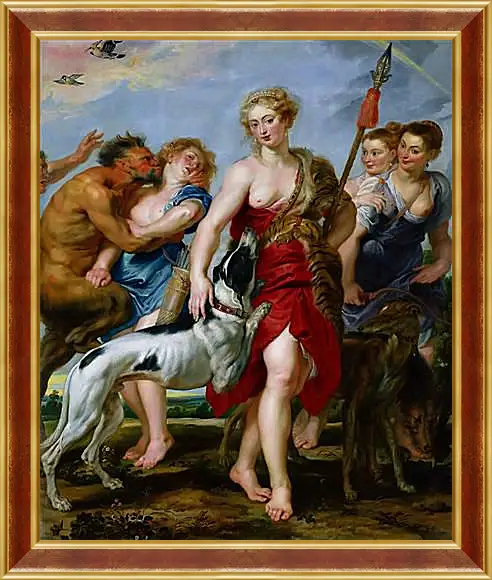 Картина в раме - Diana and Nymphs Departing for the Hunt. Питер Пауль Рубенс