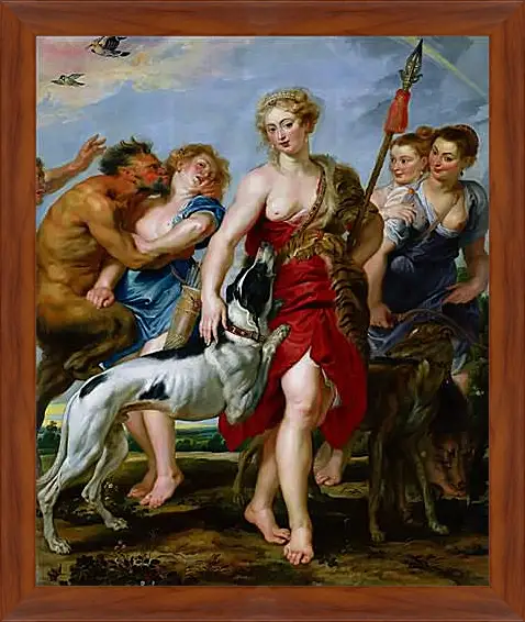 Картина в раме - Diana and Nymphs Departing for the Hunt. Питер Пауль Рубенс