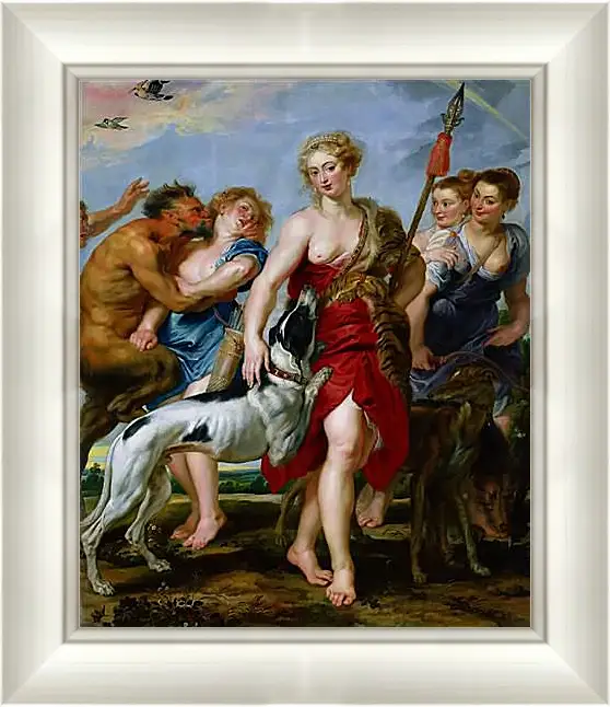 Картина в раме - Diana and Nymphs Departing for the Hunt. Питер Пауль Рубенс
