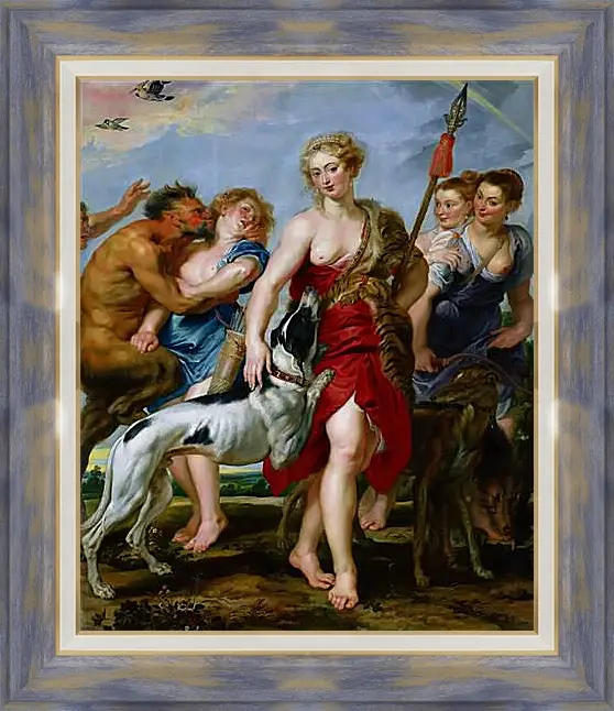 Картина в раме - Diana and Nymphs Departing for the Hunt. Питер Пауль Рубенс