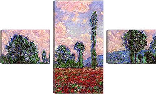 Модульная картина - Landscape of Vernon. Клод Моне