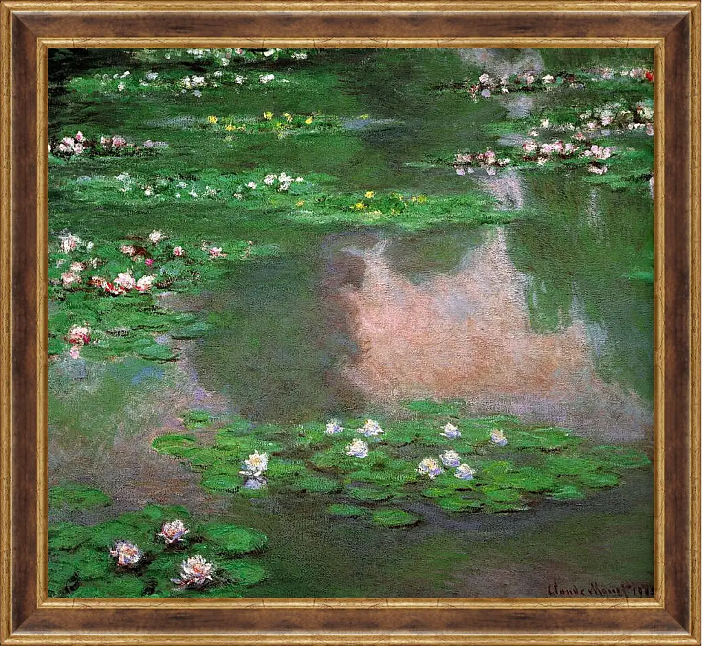 Картина в раме - The Water Lillie. Клод Моне