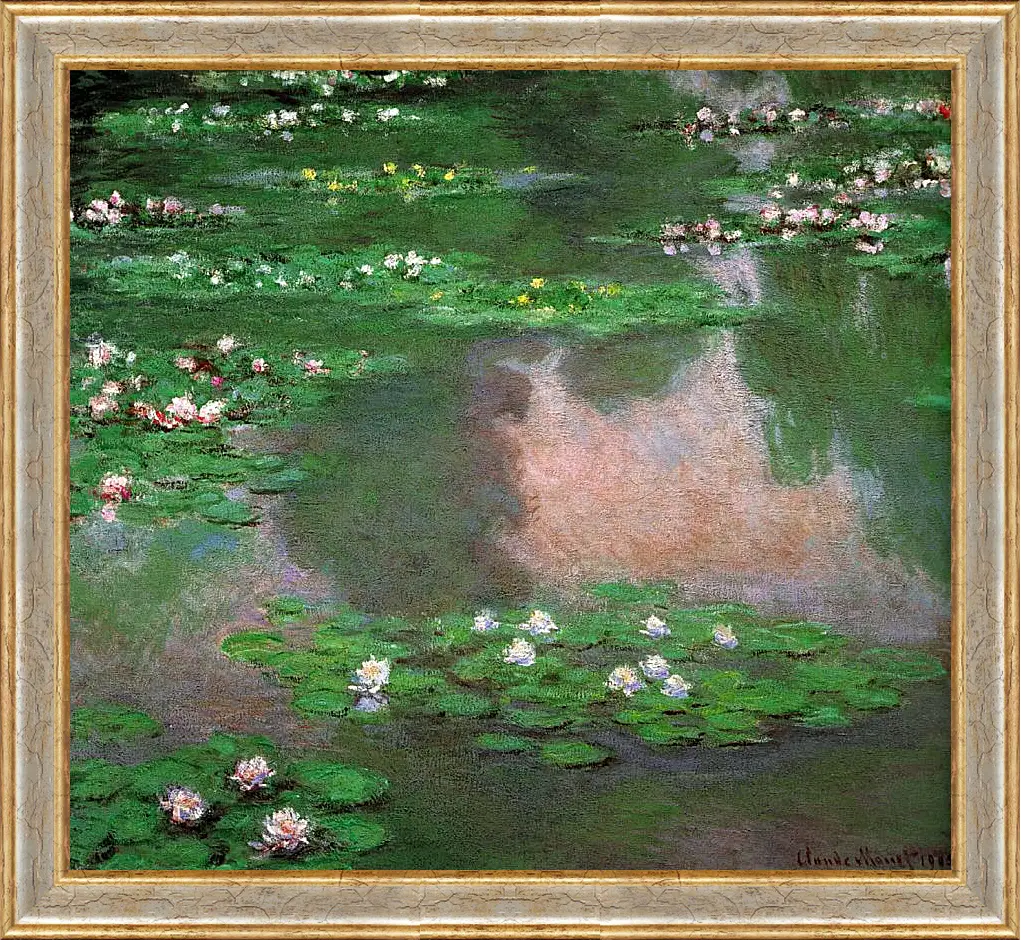 Картина в раме - The Water Lillie. Клод Моне