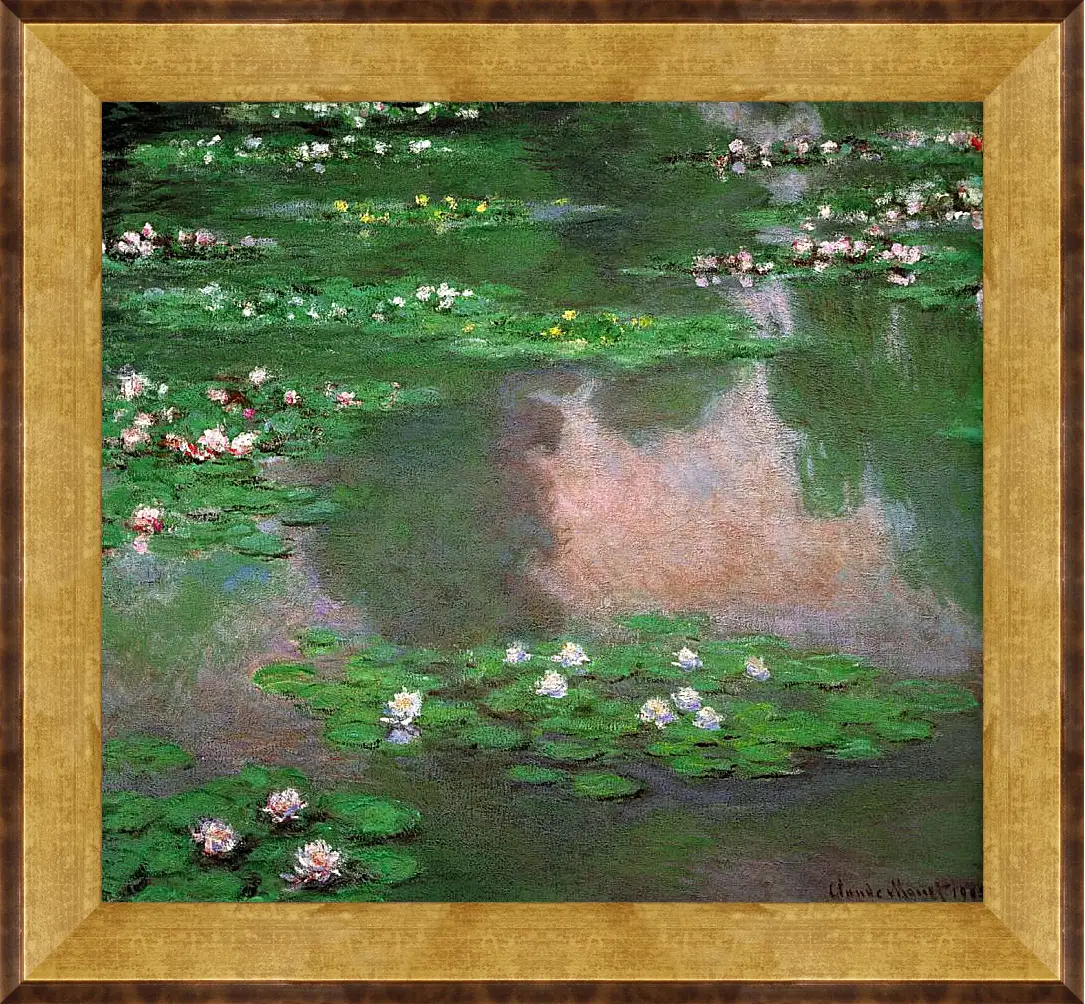 Картина в раме - The Water Lillie. Клод Моне