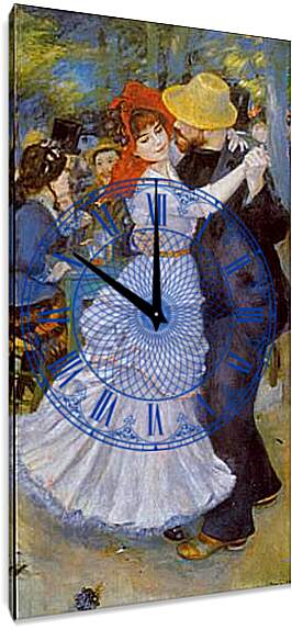 Часы картина - Dance At Bougival. Пьер Огюст Ренуар