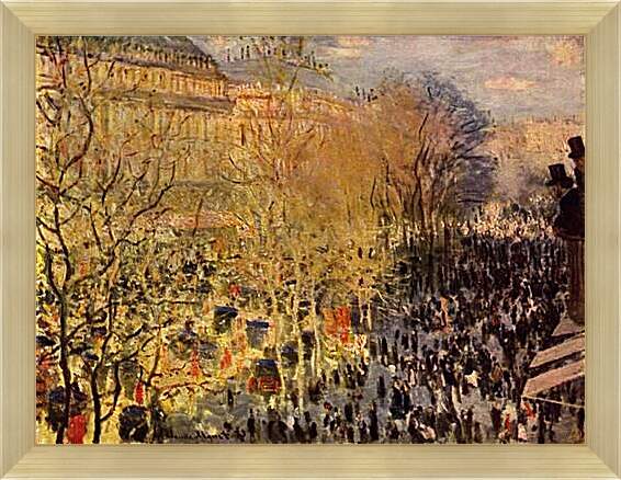 Картина в раме - Boulevard des Capucines, Paris. Клод Моне