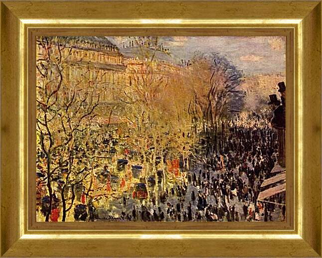 Картина в раме - Boulevard des Capucines, Paris. Клод Моне