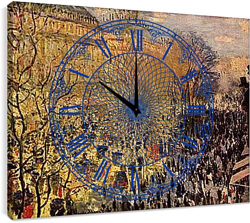 Часы картина - Boulevard des Capucines, Paris. Клод Моне