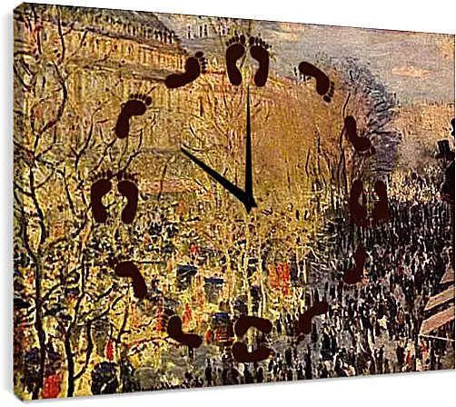 Часы картина - Boulevard des Capucines, Paris. Клод Моне