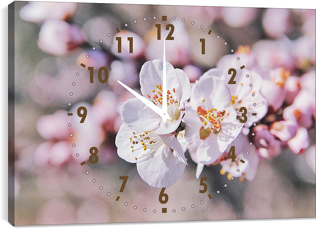 Часы картина - Ветка сакуры