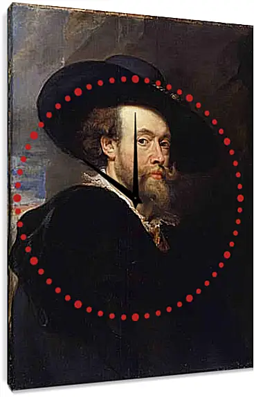 Часы картина - self-portrait. Питер Пауль Рубенс