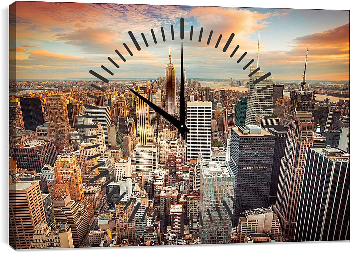 Часы картина - Доброе утро Нью-Йорк