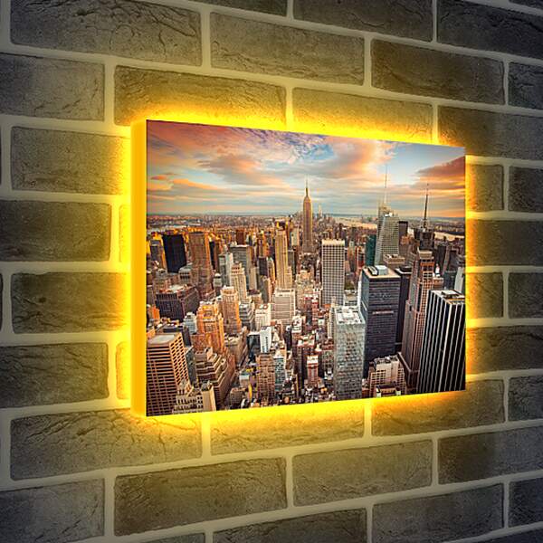 Лайтбокс световая панель - Доброе утро Нью-Йорк