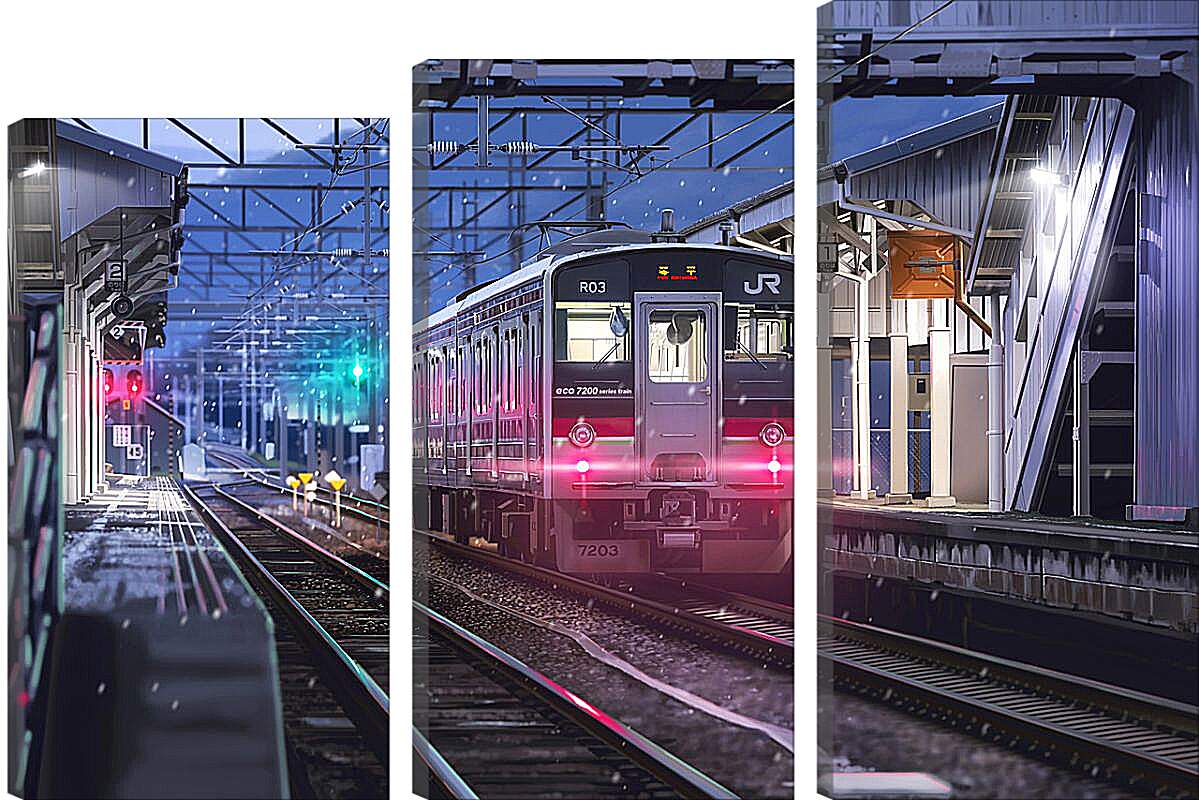 Модульная картина - Ночной поезд