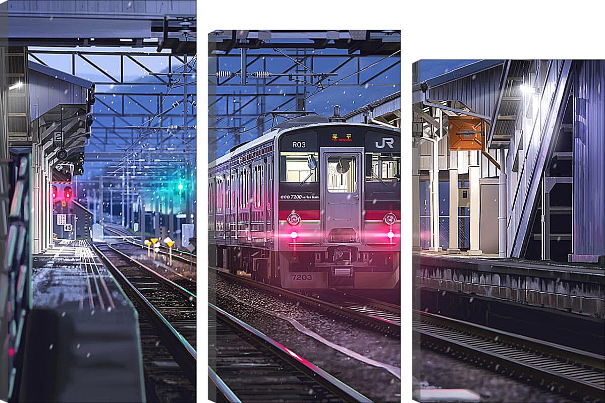 Модульная картина - Ночной поезд