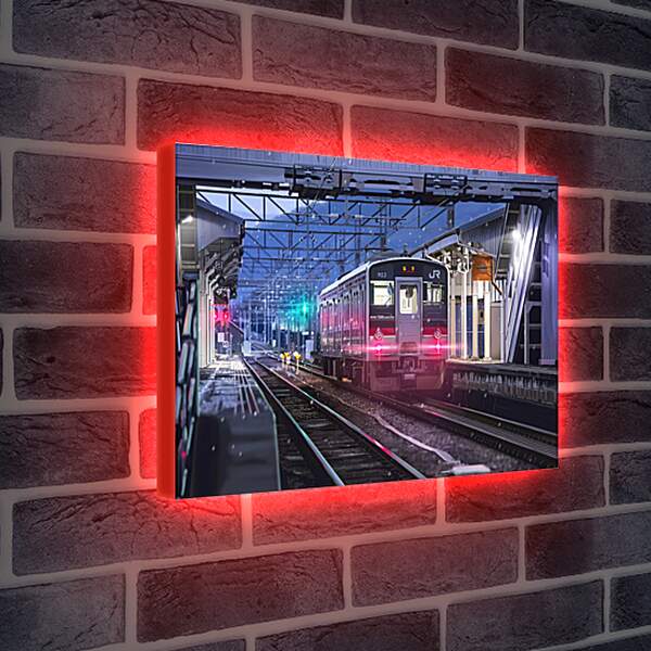 Лайтбокс световая панель - Ночной поезд