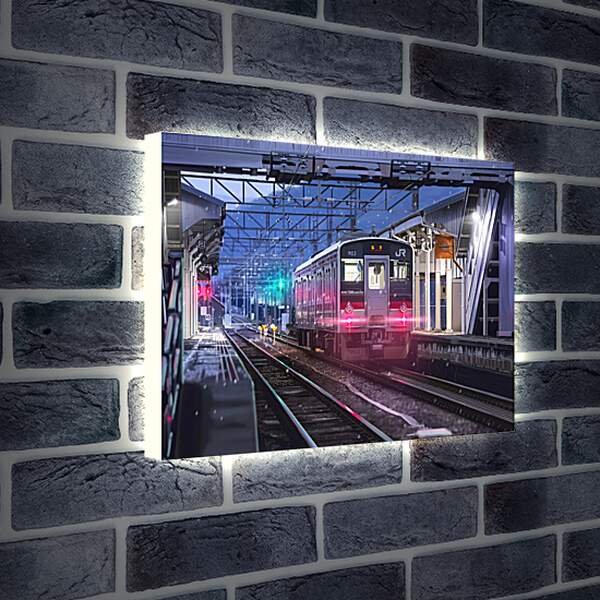 Лайтбокс световая панель - Ночной поезд