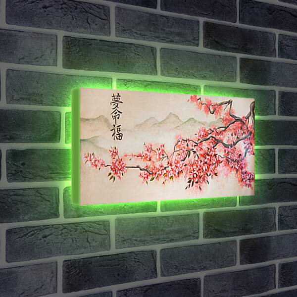 Лайтбокс световая панель - Ветка сакуры