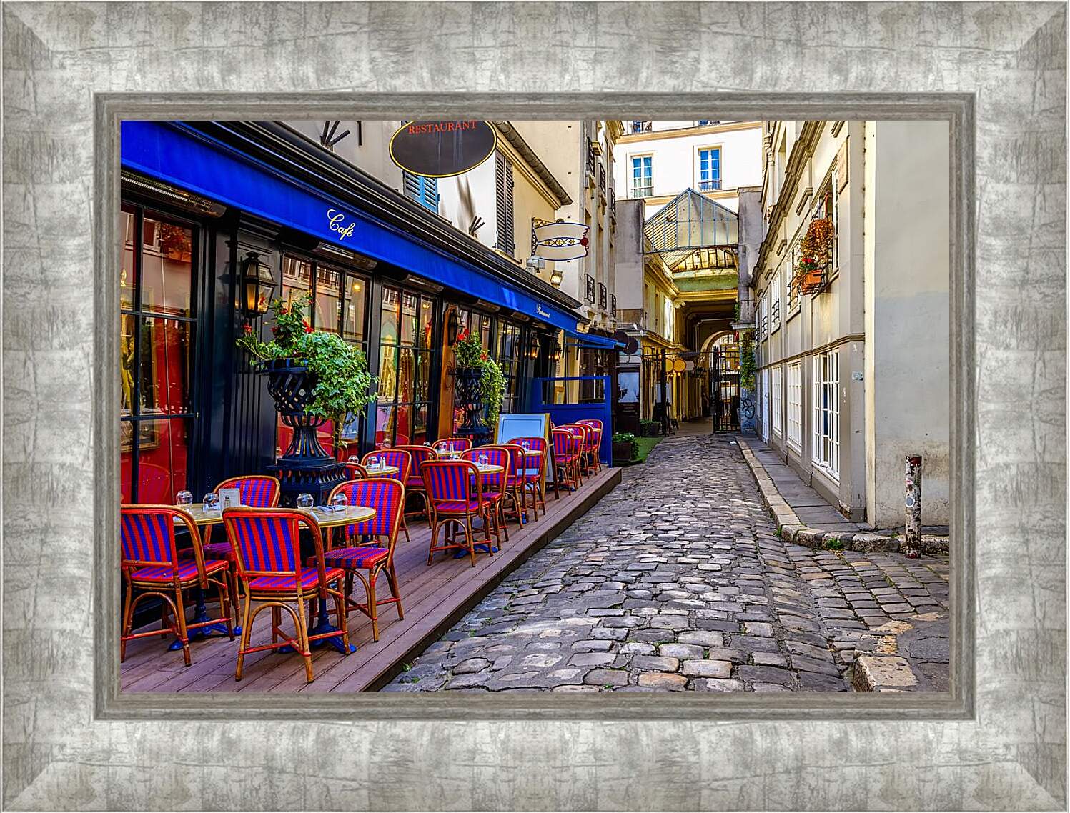 Картина в раме - Французское кафе