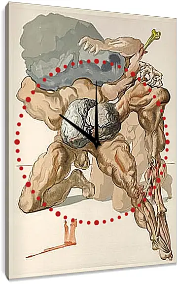 Часы картина - Скупцы и расточители. Иллюстрации к "Божественной комедии". Сальвадор Дали