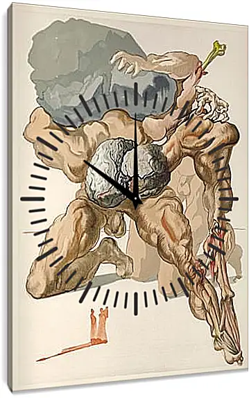 Часы картина - Скупцы и расточители. Иллюстрации к "Божественной комедии". Сальвадор Дали
