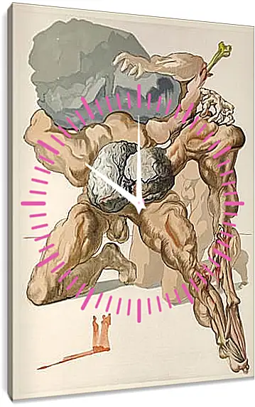 Часы картина - Скупцы и расточители. Иллюстрации к "Божественной комедии". Сальвадор Дали