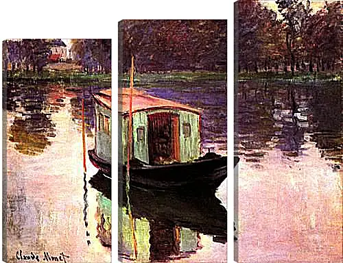 Модульная картина - The Studio Boat. Клод Моне