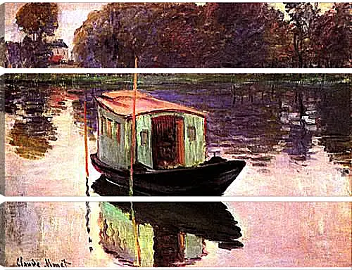 Модульная картина - The Studio Boat. Клод Моне