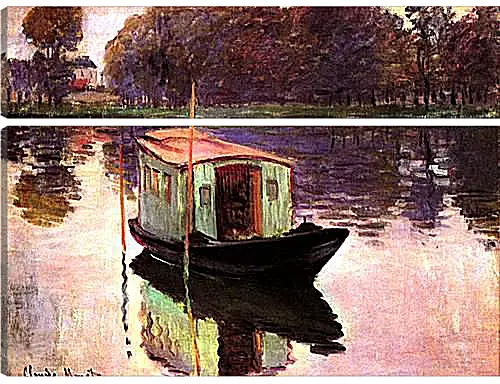 Модульная картина - The Studio Boat. Клод Моне