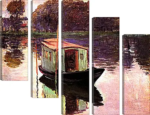 Модульная картина - The Studio Boat. Клод Моне