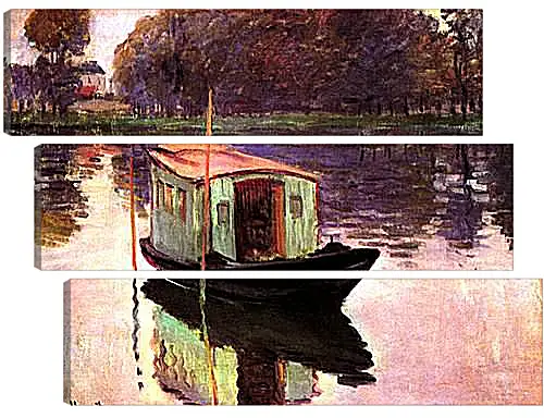 Модульная картина - The Studio Boat. Клод Моне