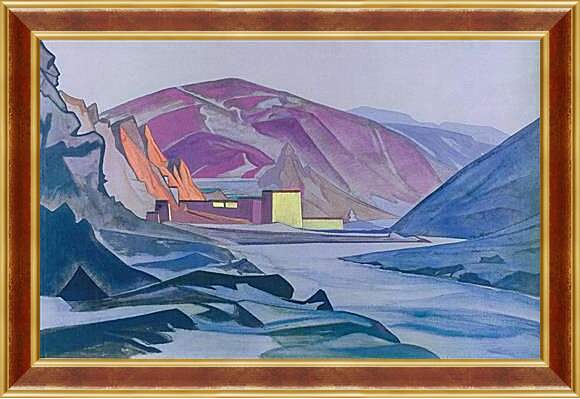 Картина в раме - Монастырь Шаругён. Рерих Николай