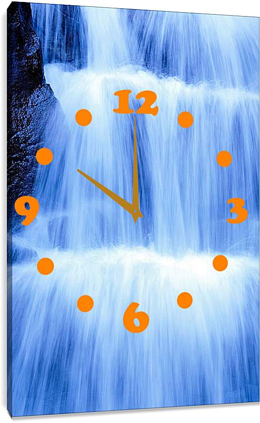 Часы картина - Каскад водопадов