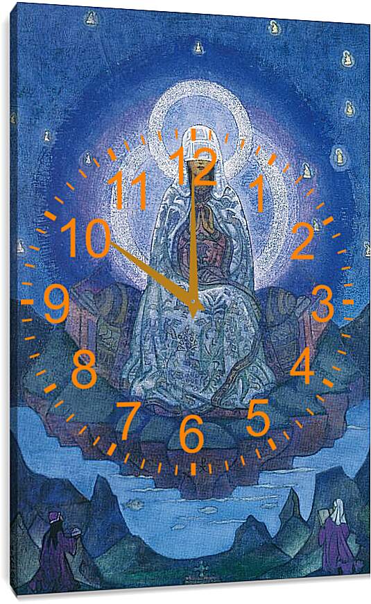Часы картина - Матерь Мира. Рерих Николай