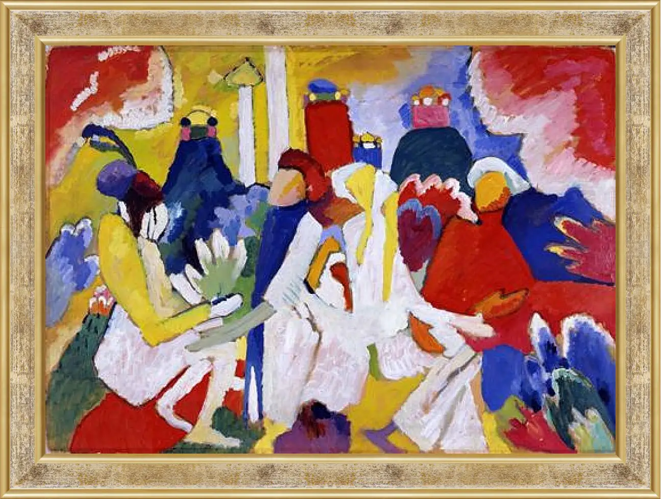 Картина в раме - Синий всадник. Кандинский Василий