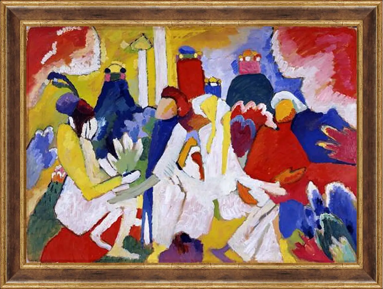 Картина в раме - Синий всадник. Кандинский Василий