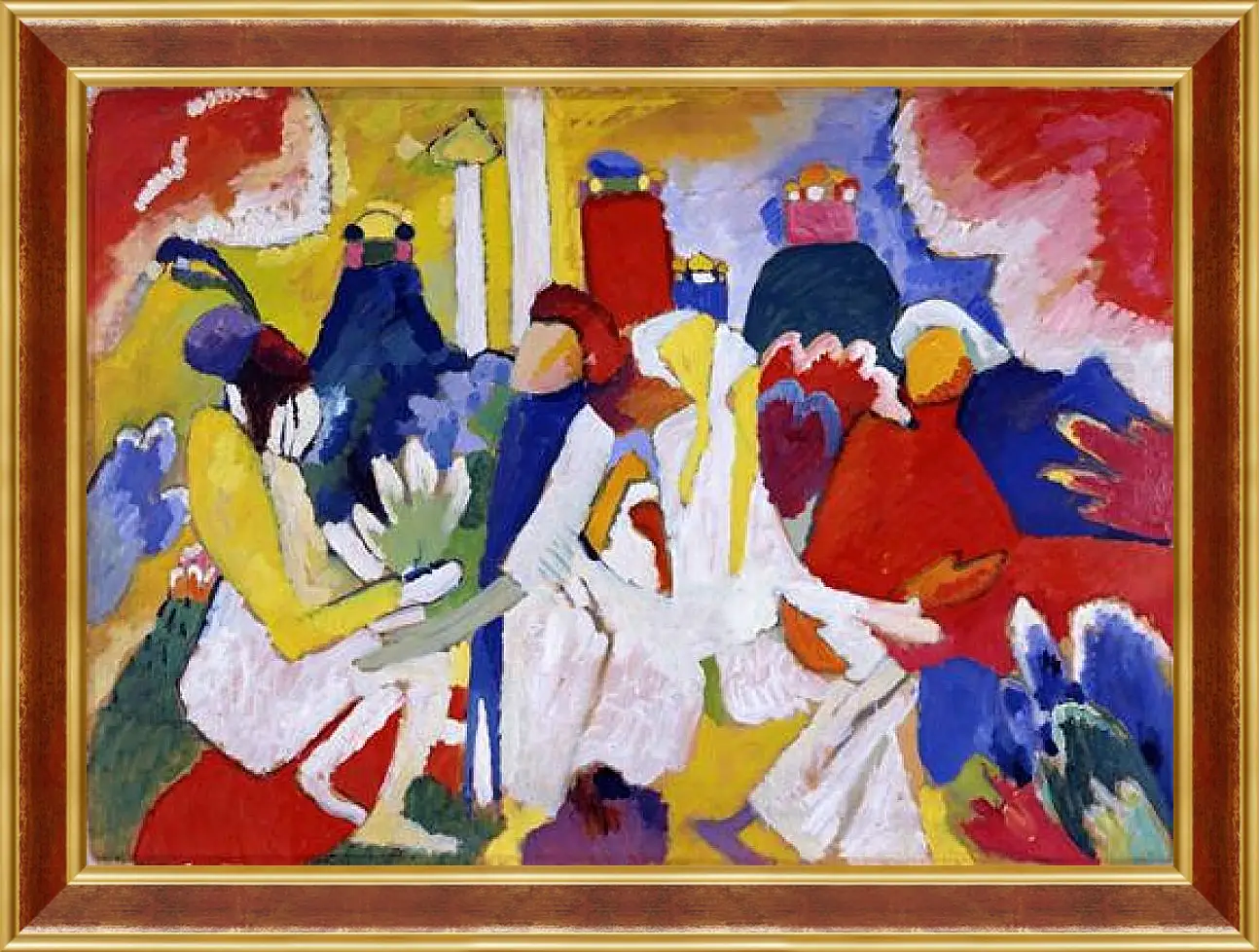 Картина в раме - Синий всадник. Кандинский Василий