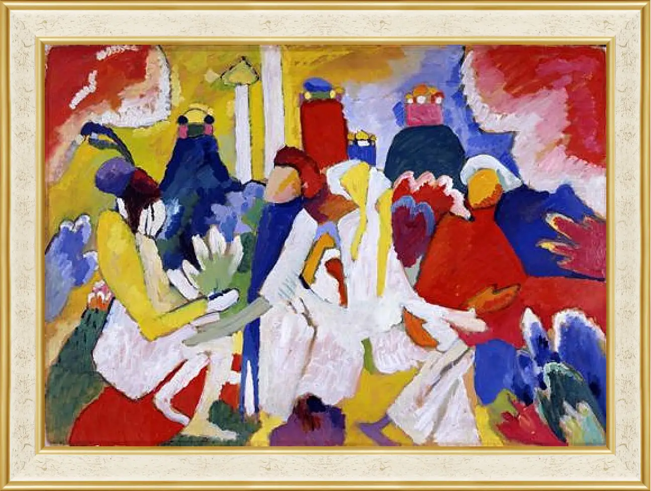 Картина в раме - Синий всадник. Кандинский Василий