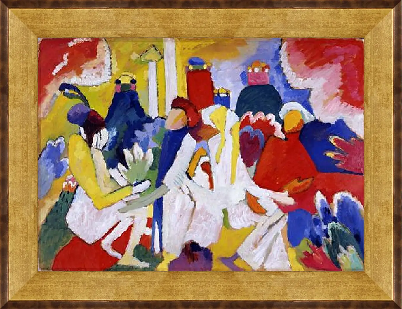 Картина в раме - Синий всадник. Кандинский Василий
