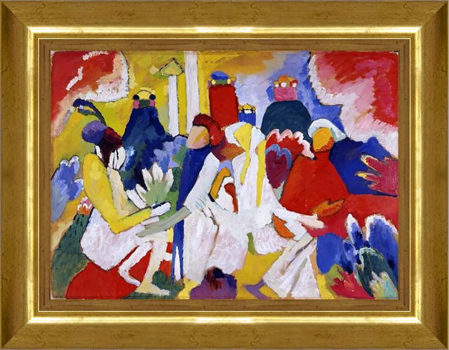 Картина в раме - Синий всадник. Кандинский Василий