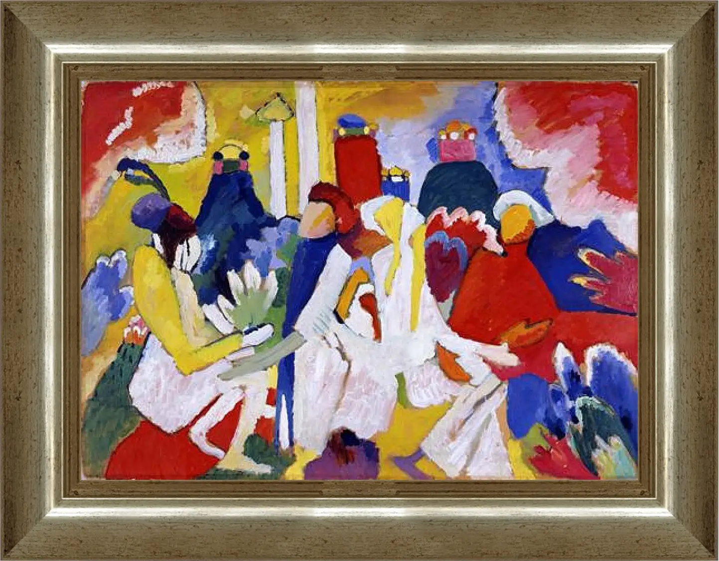 Картина в раме - Синий всадник. Кандинский Василий
