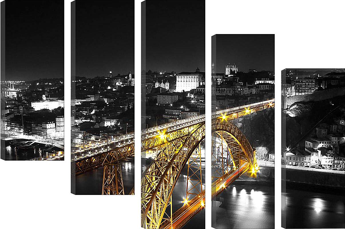Модульная картина - Мост ночью