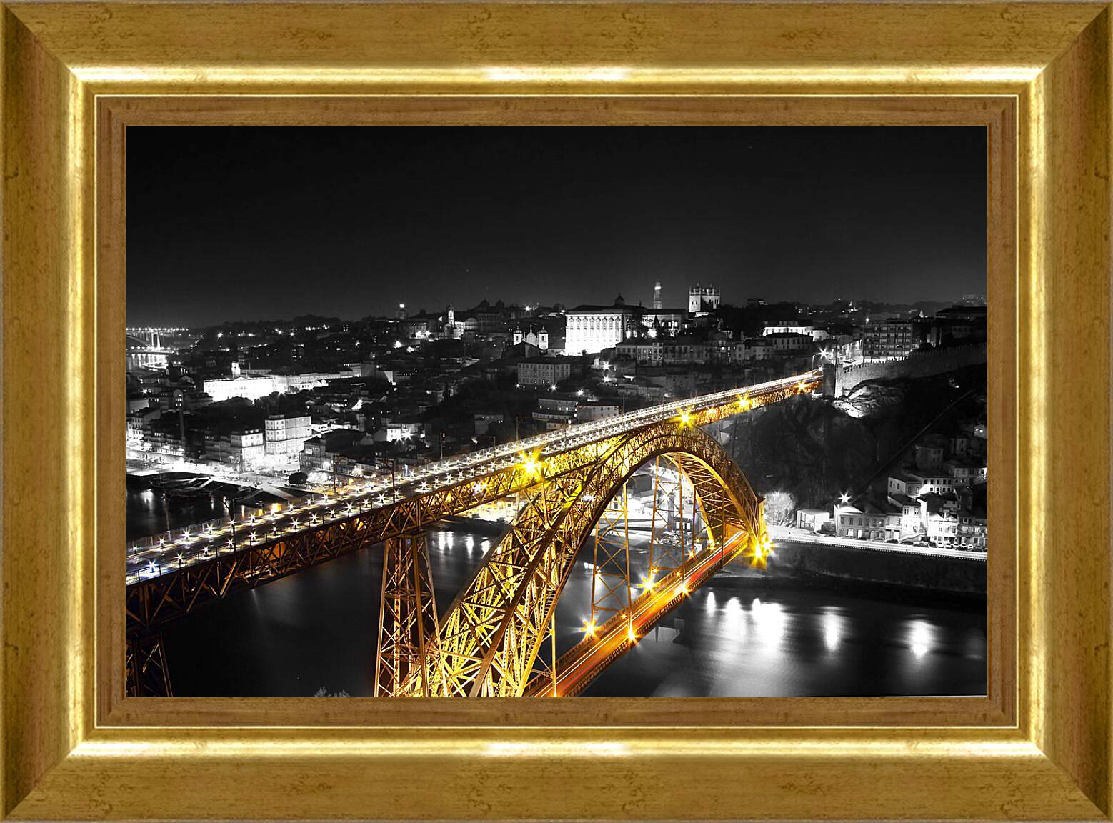 Картина в раме - Мост ночью
