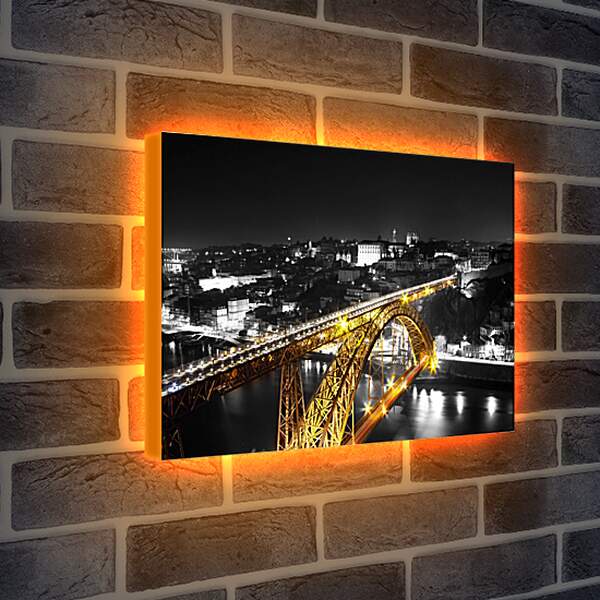 Лайтбокс световая панель - Мост ночью