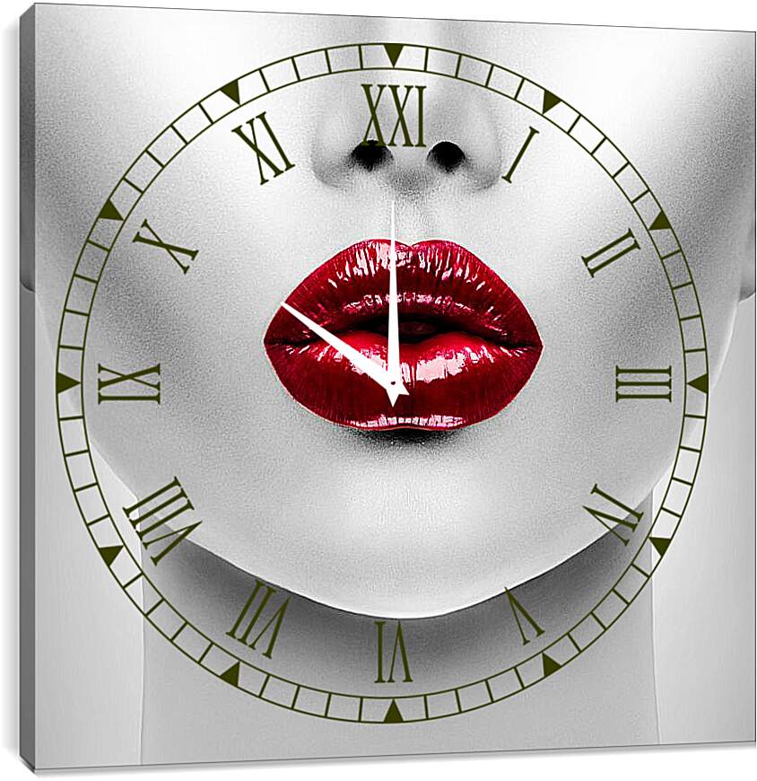 Часы картина - Воздушный поцелуй