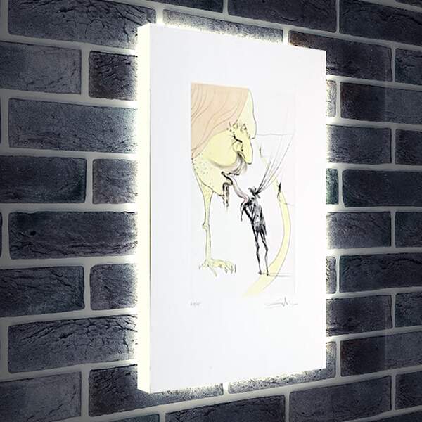 Лайтбокс световая панель - Почтение Пикассо. Сальвадор Дали