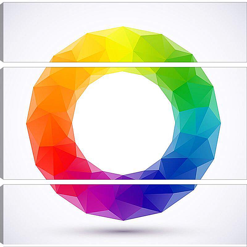 Модульная картина - Радужный круг