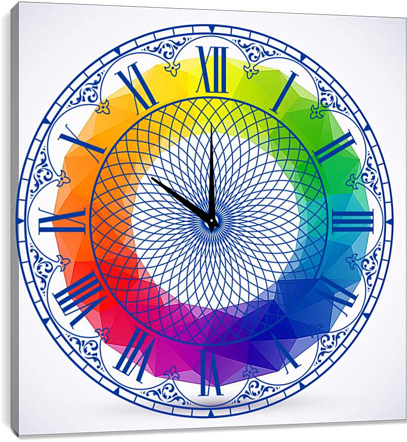 Часы картина - Радужный круг