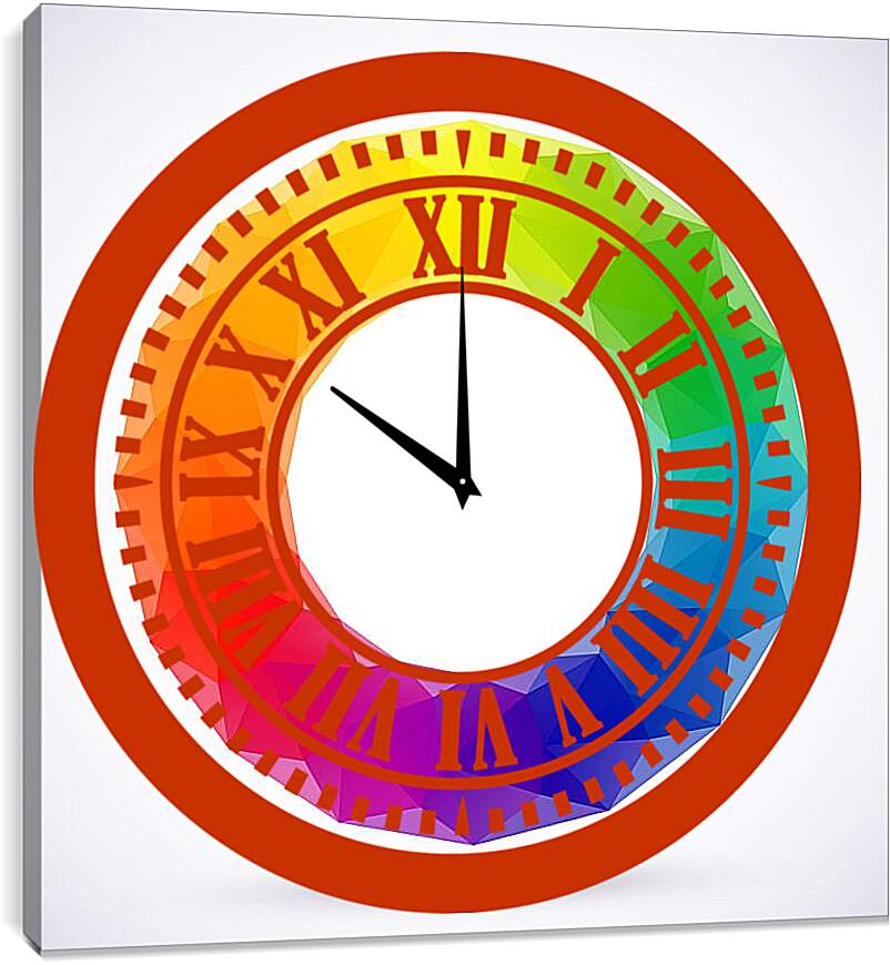 Часы картина - Радужный круг